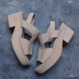 Eileen Fisher Platform Heels in Heather Gray